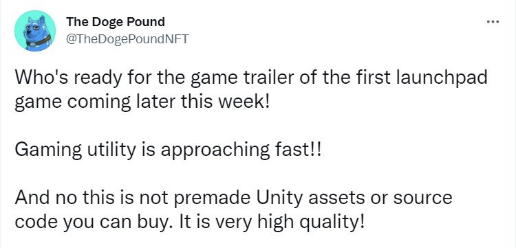 Doge Pound Tweet Teasing Game Announcement