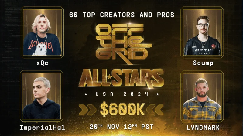 Gunzilla Games Announces $600k All-Stars Invitational for Off The Grid